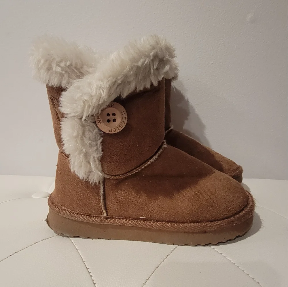 WEESTEP GIRL'S SHERPA LINED BOOTS SIZE 12 Little Girl